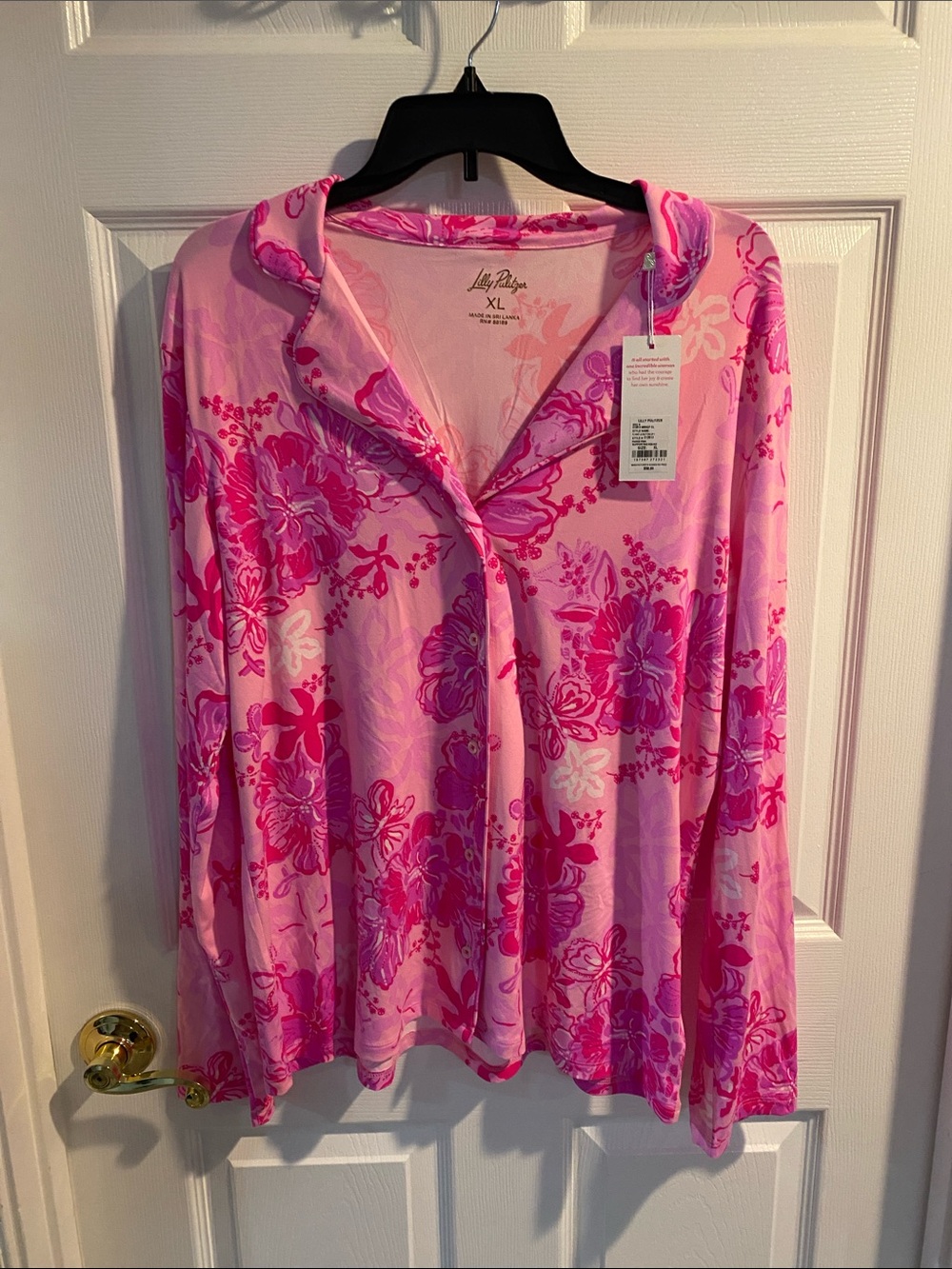 Lilly Pulitzer xl pajama top parigi pink